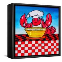 Lobster-Howie Green-Framed Stretched Canvas