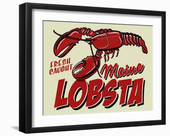 Lobster-Retroplanet-Framed Giclee Print