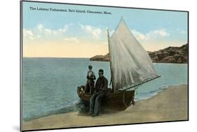 Lobstermen, Salt Island, Gloucester-null-Mounted Art Print