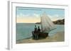 Lobstermen, Salt Island, Gloucester-null-Framed Art Print