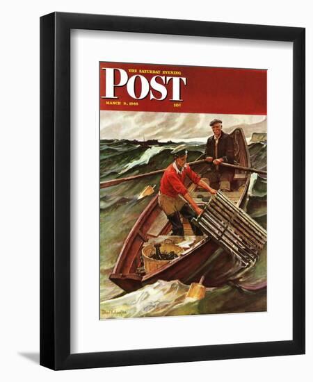 "Lobstermen," Saturday Evening Post Cover, March 9, 1946-Mead Schaeffer-Framed Premium Giclee Print