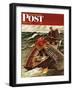 "Lobstermen," Saturday Evening Post Cover, March 9, 1946-Mead Schaeffer-Framed Premium Giclee Print