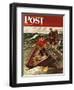 "Lobstermen," Saturday Evening Post Cover, March 9, 1946-Mead Schaeffer-Framed Giclee Print