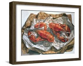 Lobsters, 1981-Sandra Lawrence-Framed Giclee Print