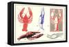 Lobsters-null-Framed Stretched Canvas