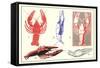 Lobsters-null-Framed Stretched Canvas