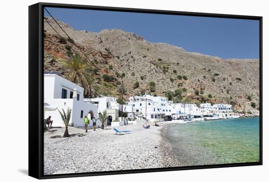 Local Beach, Loutro, South Crete, Crete, Greek Islands, Greece, Europe-Markus Lange-Framed Stretched Canvas