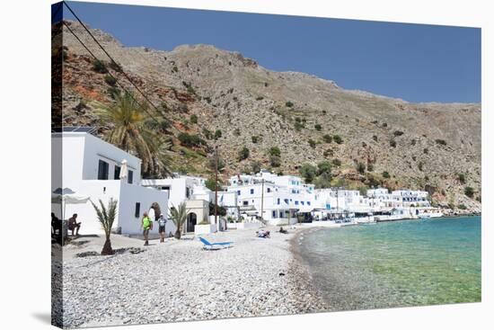 Local Beach, Loutro, South Crete, Crete, Greek Islands, Greece, Europe-Markus Lange-Stretched Canvas
