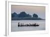 Local Boat on the Lemro River, Mrauk U, Rakhaing State, Myanmar (Burma), Asia-Nathalie Cuvelier-Framed Photographic Print