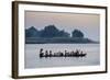 Local Boat on the Lemro River, Mrauk U, Rakhaing State, Myanmar (Burma), Asia-Nathalie Cuvelier-Framed Photographic Print