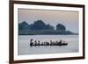 Local Boat on the Lemro River, Mrauk U, Rakhaing State, Myanmar (Burma), Asia-Nathalie Cuvelier-Framed Photographic Print