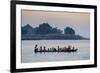 Local Boat on the Lemro River, Mrauk U, Rakhaing State, Myanmar (Burma), Asia-Nathalie Cuvelier-Framed Photographic Print