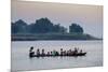 Local Boat on the Lemro River, Mrauk U, Rakhaing State, Myanmar (Burma), Asia-Nathalie Cuvelier-Mounted Photographic Print