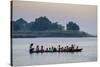 Local Boat on the Lemro River, Mrauk U, Rakhaing State, Myanmar (Burma), Asia-Nathalie Cuvelier-Stretched Canvas