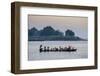 Local Boat on the Lemro River, Mrauk U, Rakhaing State, Myanmar (Burma), Asia-Nathalie Cuvelier-Framed Photographic Print