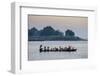 Local Boat on the Lemro River, Mrauk U, Rakhaing State, Myanmar (Burma), Asia-Nathalie Cuvelier-Framed Photographic Print