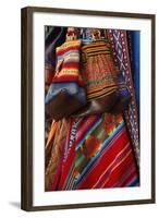 Local Carpets Made of Llama and Alpaca Wool for Sale at the Market, Cuzco, Peru, South America-Yadid Levy-Framed Photographic Print