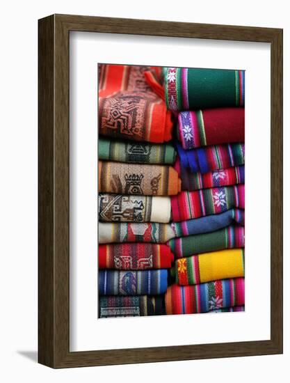 Local Carpets Made of Llama and Alpaca Wool for Sale at the Market in Purmamarca-Yadid Levy-Framed Photographic Print