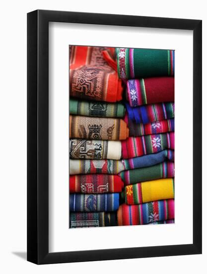 Local Carpets Made of Llama and Alpaca Wool for Sale at the Market in Purmamarca-Yadid Levy-Framed Photographic Print