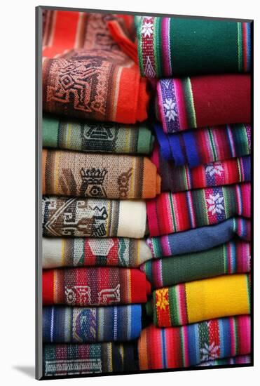 Local Carpets Made of Llama and Alpaca Wool for Sale at the Market in Purmamarca-Yadid Levy-Mounted Photographic Print