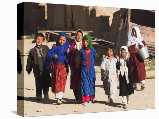 Local Children, Yakawlang, Afghanistan-Jane Sweeney-Stretched Canvas