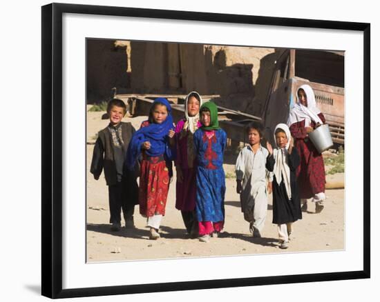 Local Children, Yakawlang, Afghanistan-Jane Sweeney-Framed Photographic Print