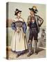 Local Costumes of Bavaria, 1870-null-Stretched Canvas