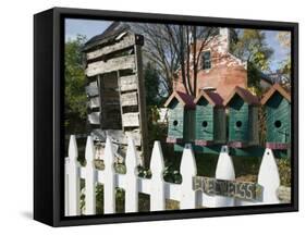 Local Crafts, Oldest Vineyard Area in the Birdhouses, Augusta, Missouri, USA-Walter Bibikow-Framed Stretched Canvas
