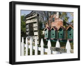 Local Crafts, Oldest Vineyard Area in the Birdhouses, Augusta, Missouri, USA-Walter Bibikow-Framed Photographic Print