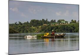 Local Fisherman in a Dugout Canoe in Jinja, Uganda, East Africa, Africa-Michael-Mounted Photographic Print