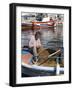 Local Fisherman, Ormos Marathokampos, Samos, Aegean Islands, Greece-Stuart Black-Framed Photographic Print