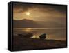 Local Fishing Boats on Phewa Lake at Sunset, Gandak, Nepal, Asia-Mark Chivers-Framed Stretched Canvas