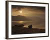 Local Fishing Boats on Phewa Lake at Sunset, Gandak, Nepal, Asia-Mark Chivers-Framed Photographic Print