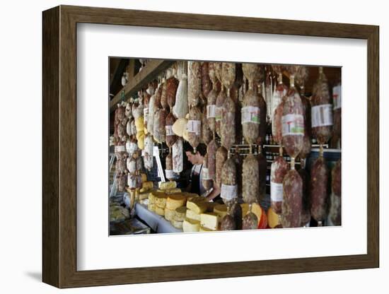 Local Food Stall Selling Salamies and Cheese Near Tafi Del Valle-Yadid Levy-Framed Photographic Print