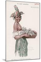 Local Girl Sells Bananas in Martinique-null-Mounted Art Print
