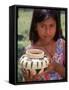 Local Girl with Pottery, Panama-Bill Bachmann-Framed Stretched Canvas