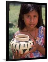 Local Girl with Pottery, Panama-Bill Bachmann-Framed Photographic Print