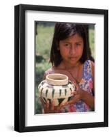 Local Girl with Pottery, Panama-Bill Bachmann-Framed Photographic Print