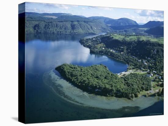 Local Lakes Surrounded by Forests and Giant Ferns, Rotorua, South Auckland, New Zealand-D H Webster-Stretched Canvas