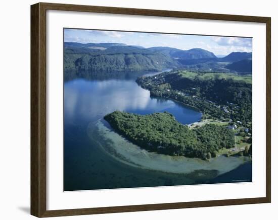 Local Lakes Surrounded by Forests and Giant Ferns, Rotorua, South Auckland, New Zealand-D H Webster-Framed Photographic Print