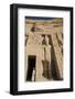 Local Man at Temple Entrance, Ramses Ii Statue on Right, Hathor Temple of Queen Nefertari-Richard Maschmeyer-Framed Photographic Print