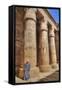 Local Man, Columns in the Great Hypostyle Hall, Karnak Temple-Richard Maschmeyer-Framed Stretched Canvas