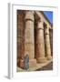 Local Man, Columns in the Great Hypostyle Hall, Karnak Temple-Richard Maschmeyer-Framed Photographic Print