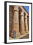 Local Man, Columns in the Great Hypostyle Hall, Karnak Temple-Richard Maschmeyer-Framed Photographic Print