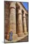Local Man, Columns in the Great Hypostyle Hall, Karnak Temple-Richard Maschmeyer-Mounted Photographic Print