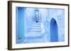 Local Man in the Blue Streets of the Medina, Chefchaouen, Morocco, North Africa, Africa-Jordan Banks-Framed Photographic Print