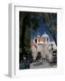 Local Man Resting on a Park Bench with Iglesia Del Carmen in Background, Morelia, Michoacan-Richard Maschmeyer-Framed Photographic Print