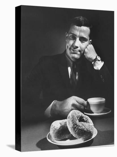 Local Man with Donuts and Coffee-Ralph Morse-Stretched Canvas