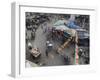 Local Market and Rickshaws Seen from Above, Pahar Ganj, Main Bazaar, New Delhi, Delhi, India-Eitan Simanor-Framed Photographic Print