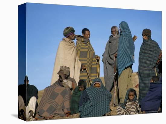 Local People, Debirichwa Village, Simien Mountains National Park, Ethiopia, Africa-David Poole-Stretched Canvas